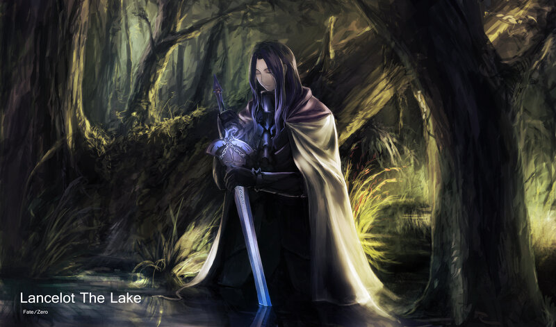 Character Holding a Sword — Black