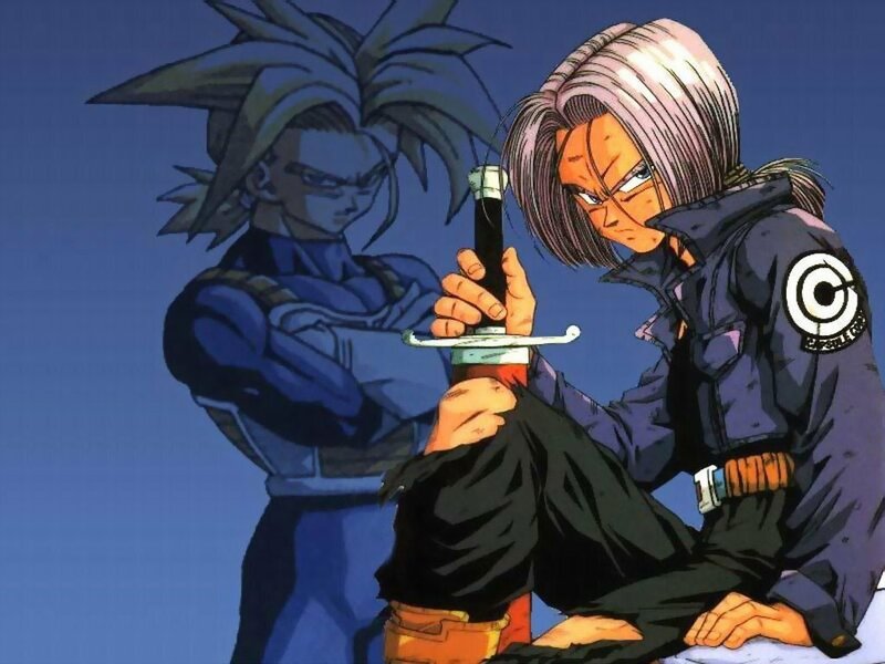 Character Holding a Sword — Blue, Dramatic, Manga