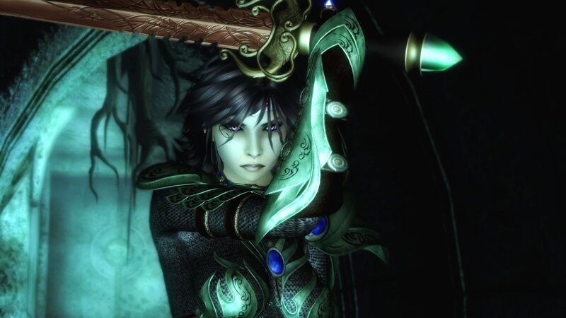 Character Holding a Sword — Green