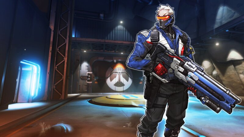 Character Holding a Weapon — Blue