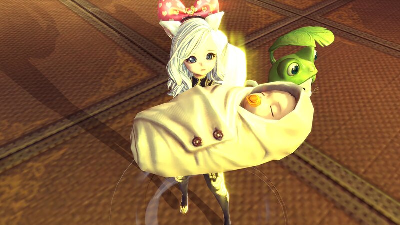 Character Holding Baby