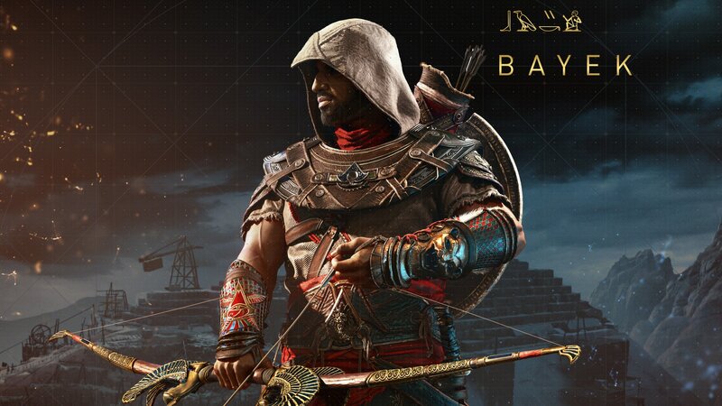 Character Holding Bow — Brown