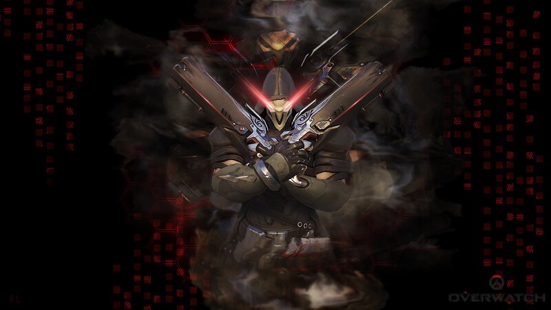 Character Holding Dual Pistols — Black, Dramatic, Digital Art