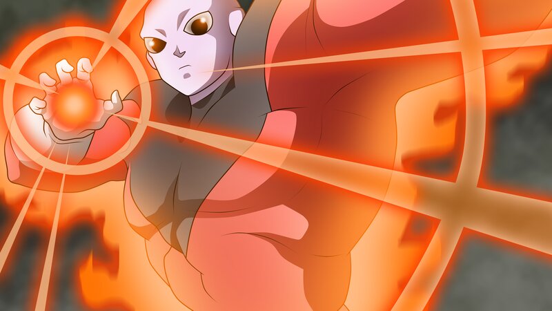 Character Holding Energy Ball — Orange