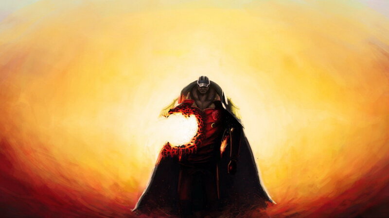 Character Holding Fire Orb