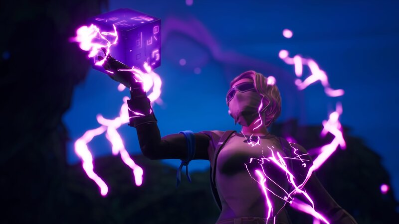 Character Holding Glowing Cube