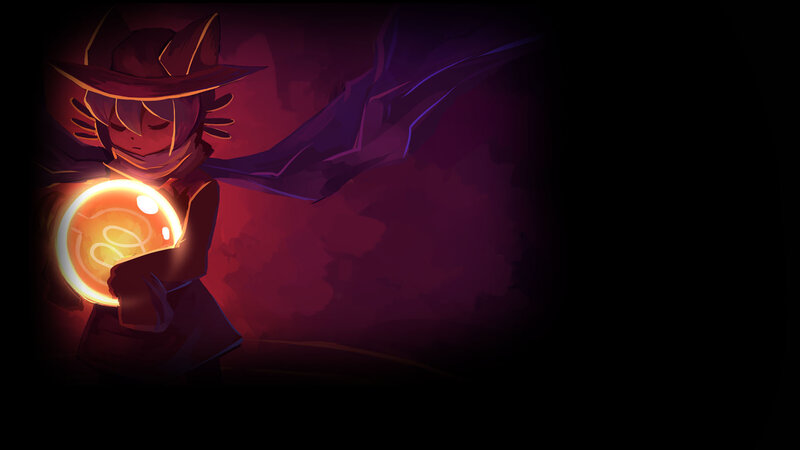 Character Holding Glowing Orb — Purple