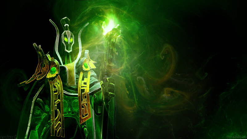 Character Holding Glowing Staff