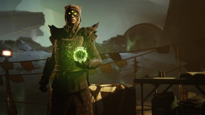 Character Holding Green Orb