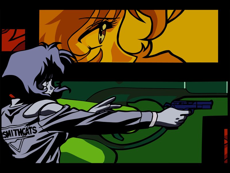 Character Holding Gun — Green
