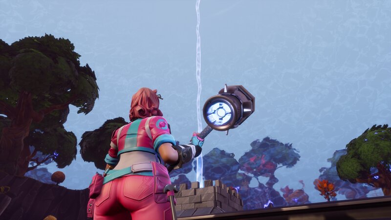 Character Holding Hammer — Pink