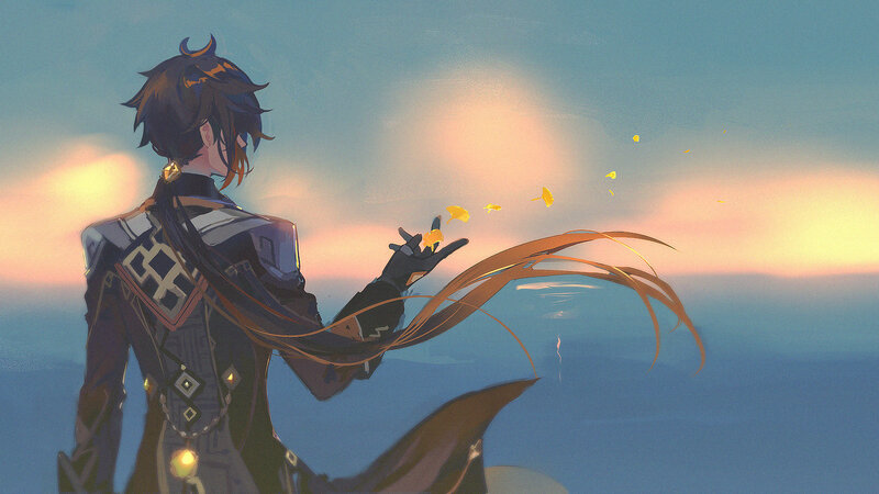 Character Holding Leaves