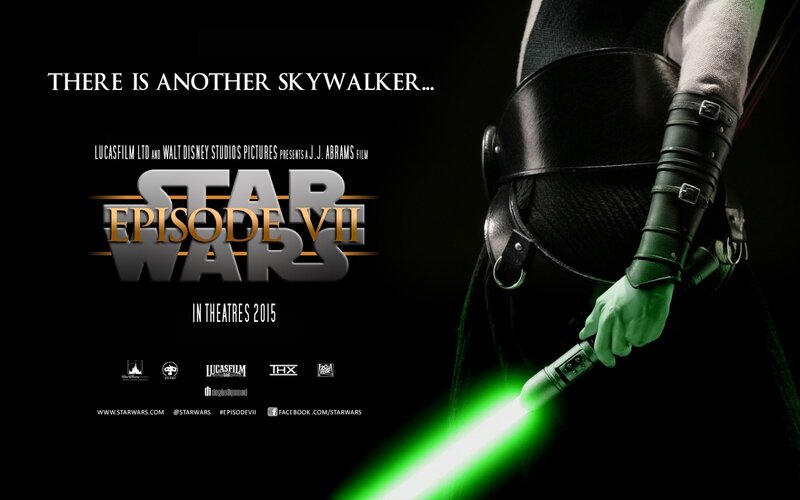 Character Holding Lightsaber — Black