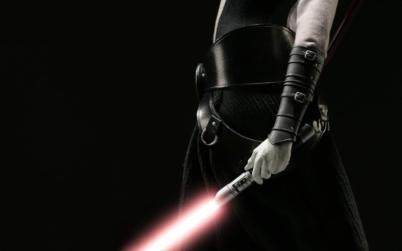 Character Holding Lightsaber