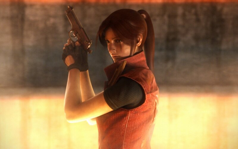 character holding pistol