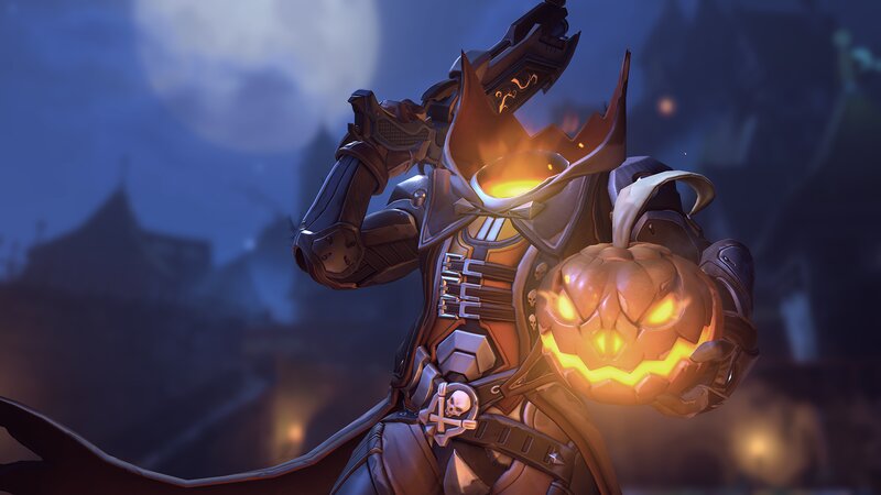 Character Holding Pumpkin