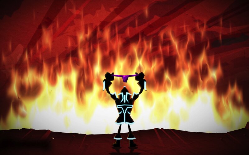 Character Holding Purple Object