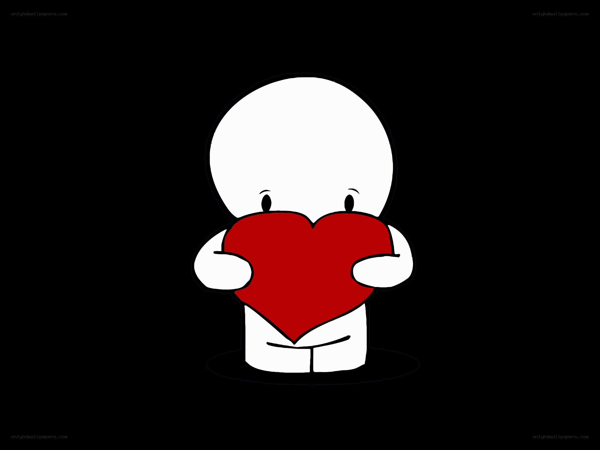 character holding red heart