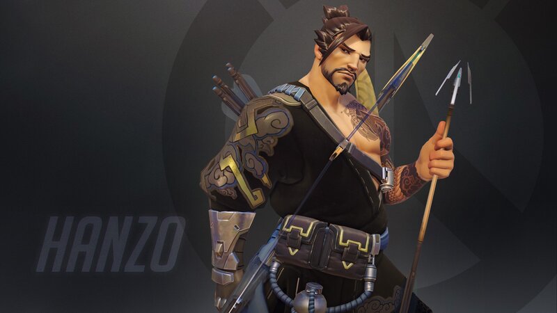 Character Holding Spear — Black