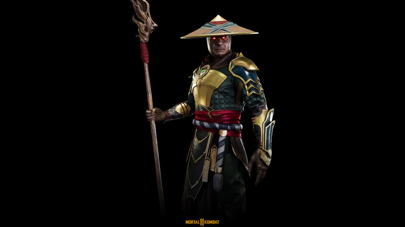 Character Holding Staff — Black, Dramatic