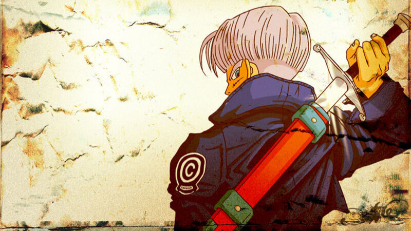 Character Holding Sword — Blue, Dramatic, Anime