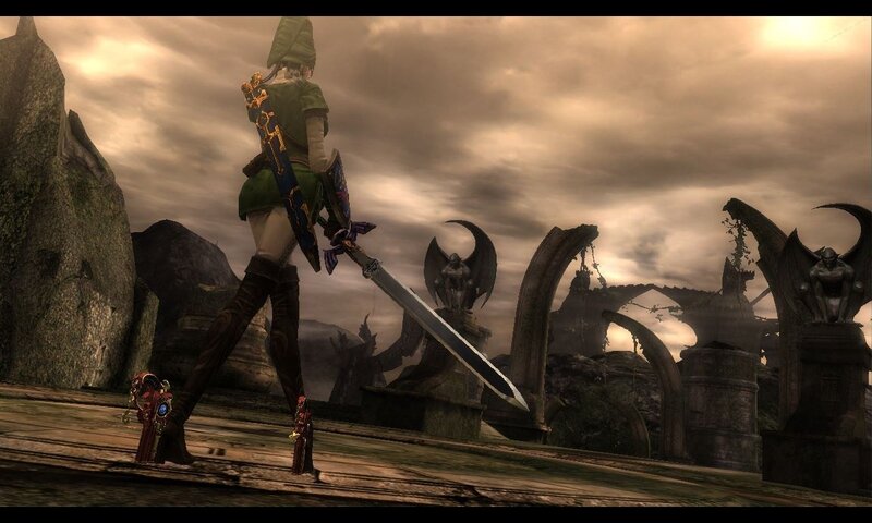 Character Holding Sword — Brown