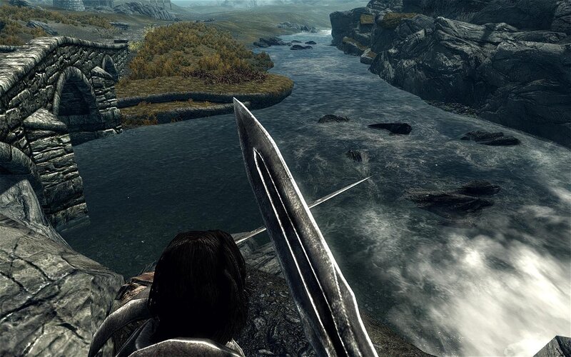 Character Holding Sword — Gray, Dramatic