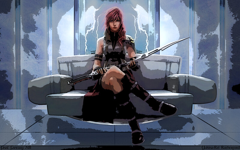 Character Holding Sword — Gray