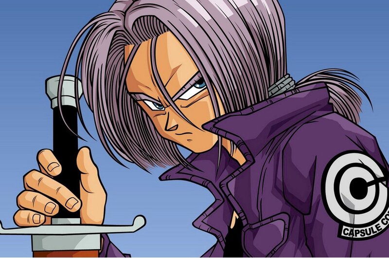 Character Holding Sword — Purple, Determined, Manga