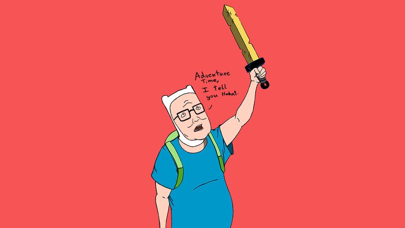 Character Holding Sword — Red, Adventurous