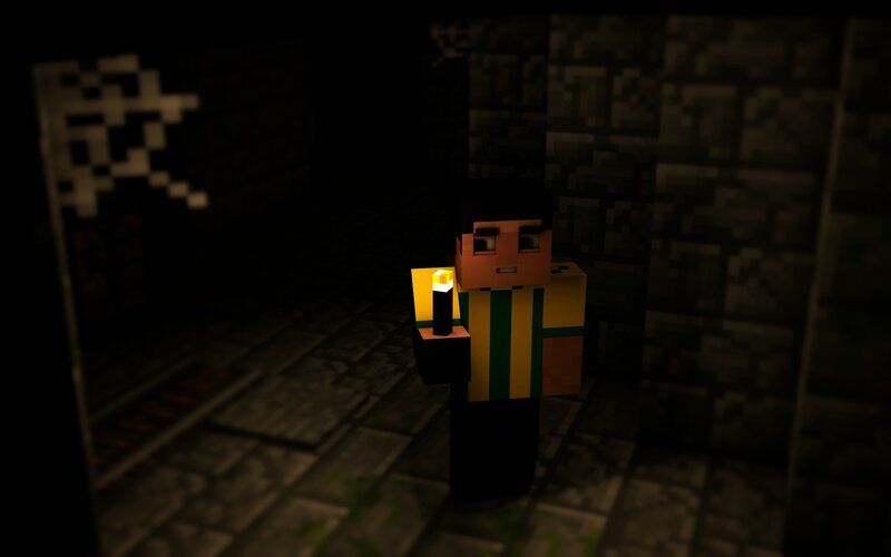 Character Holding Torch — Black, Dark, Mysterious