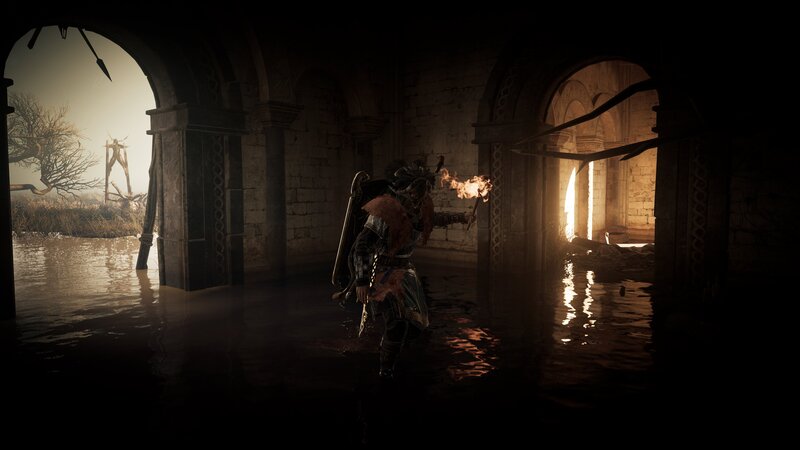 Character Holding Torch — Black