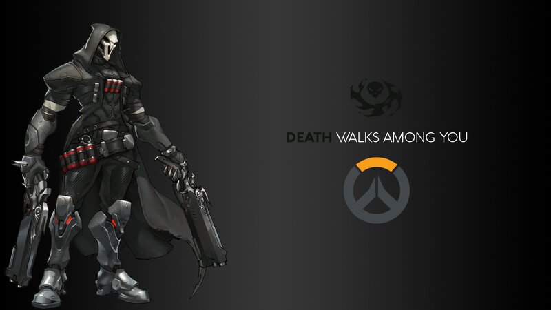 Character Holding Two Guns — Black, Dark, Dramatic