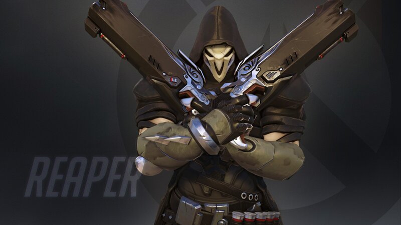 Character Holding Two Guns — Black
