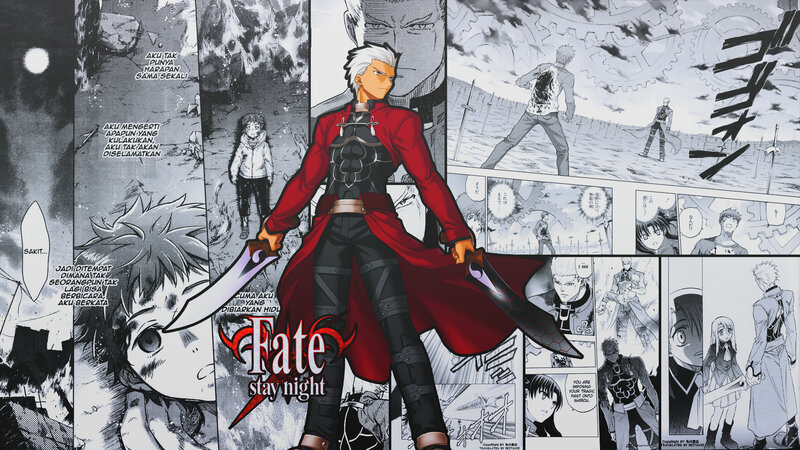 Character Holding Two Swords — Red