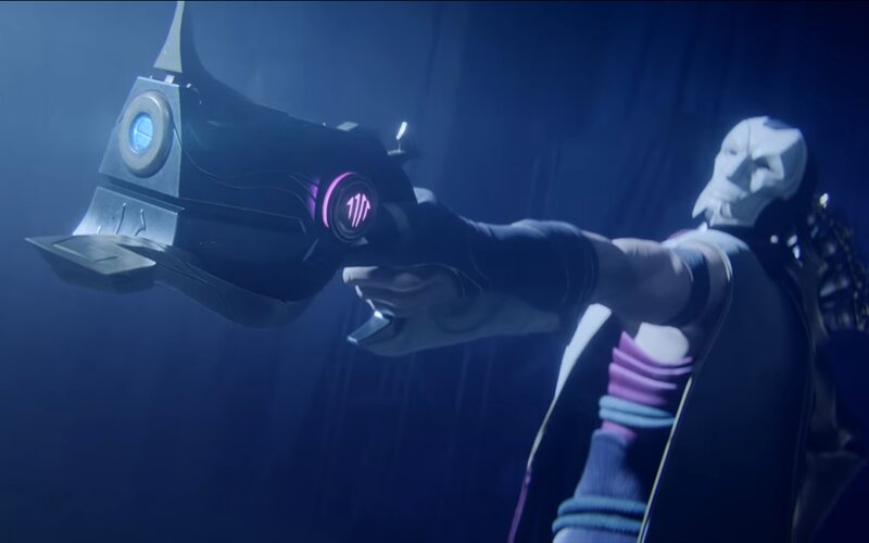 Character Holding Weapon — Blue, Dramatic, Night