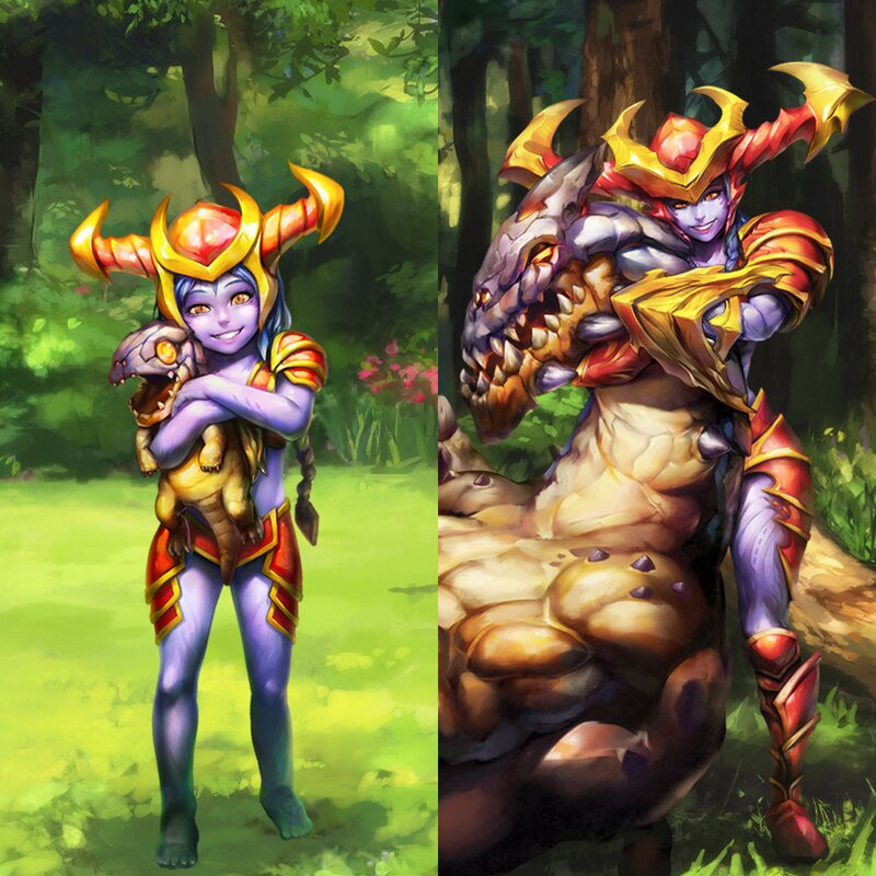 Character Hugging Dragon