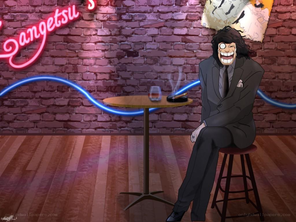 Character in a bar setting