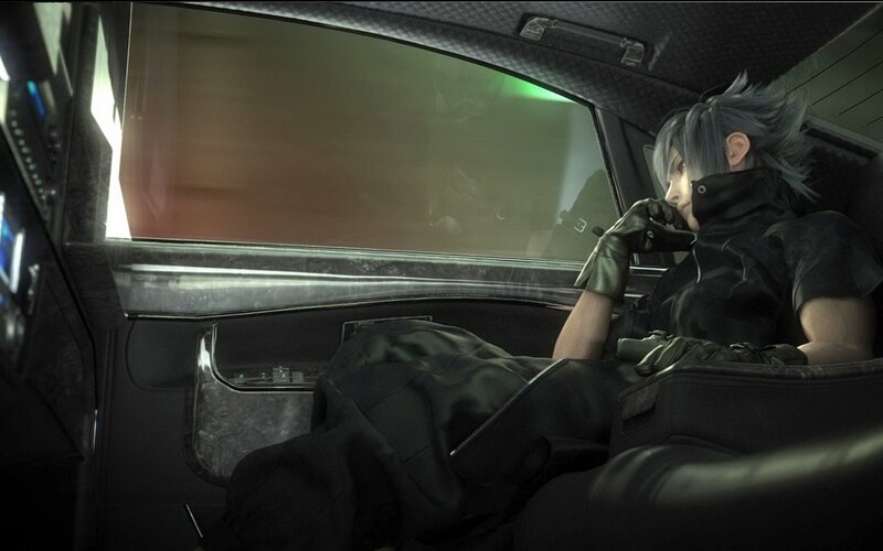 Character in a car interior