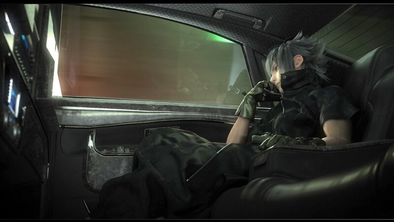 Character in a car interior