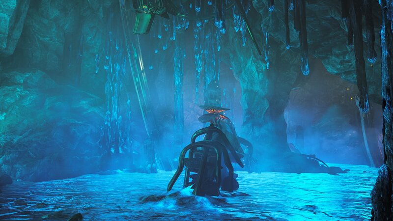 Character in a Cave — Blue
