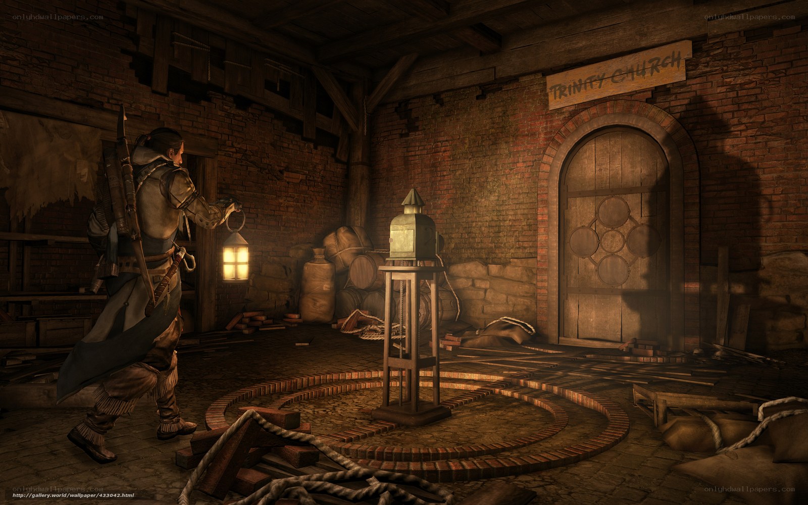 Character in a church basement