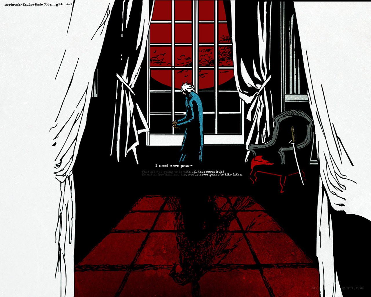 Character in a dark room
