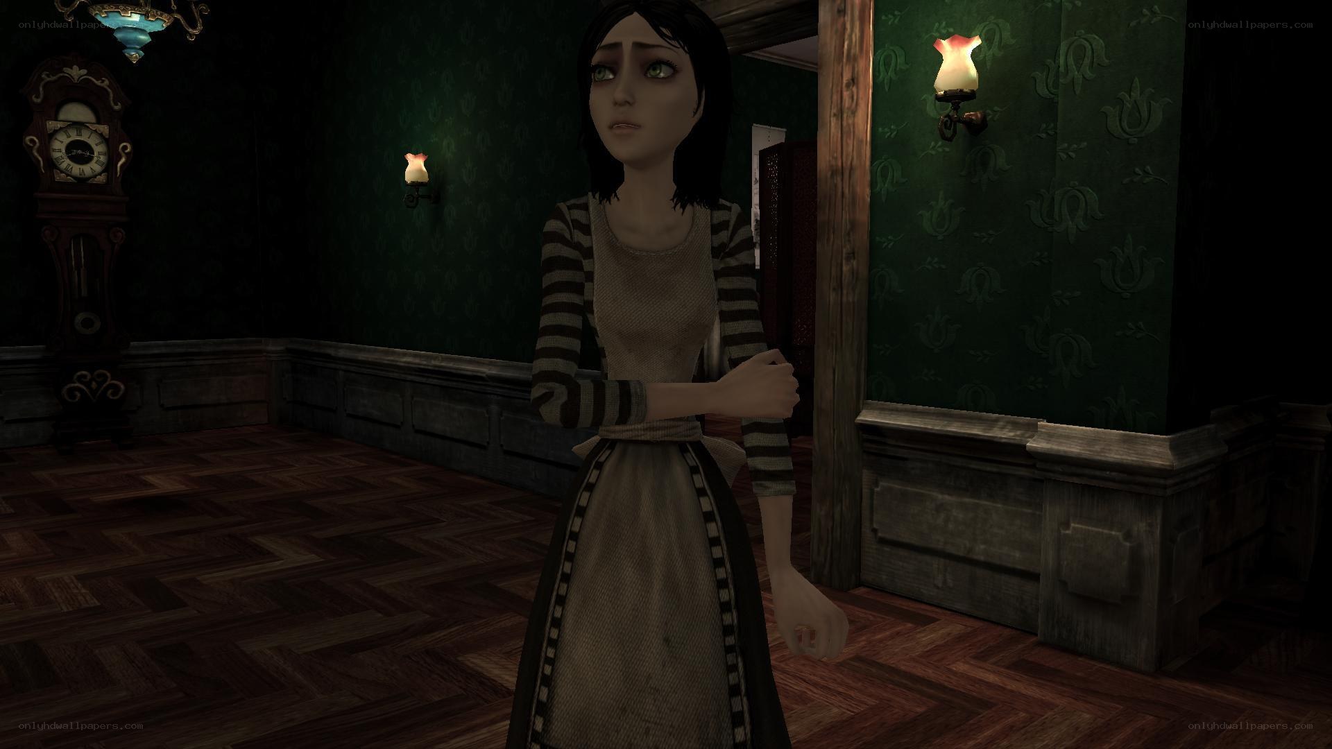character in a dimly lit room