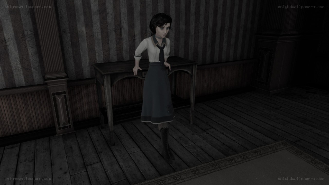 character in a dimly lit room
