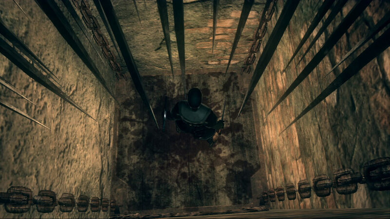 Character in a dungeon trap