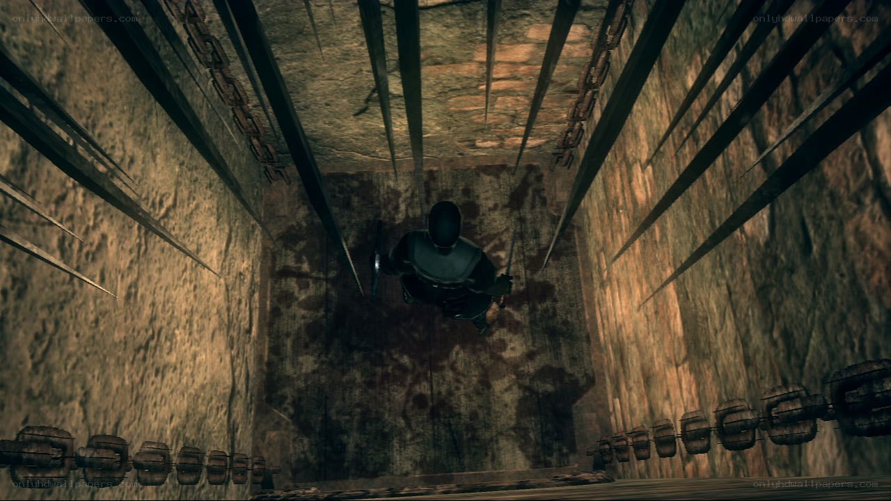 Character in a dungeon trap