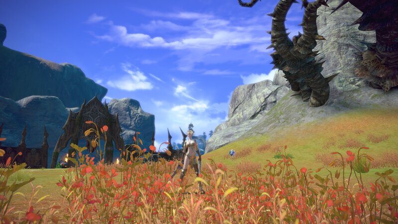 Character in a Field — Blue, Serene