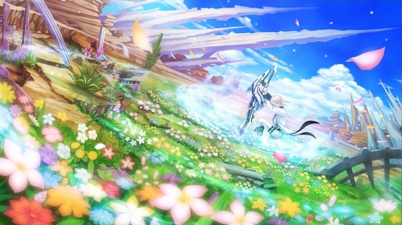Character in a Field of Flowers