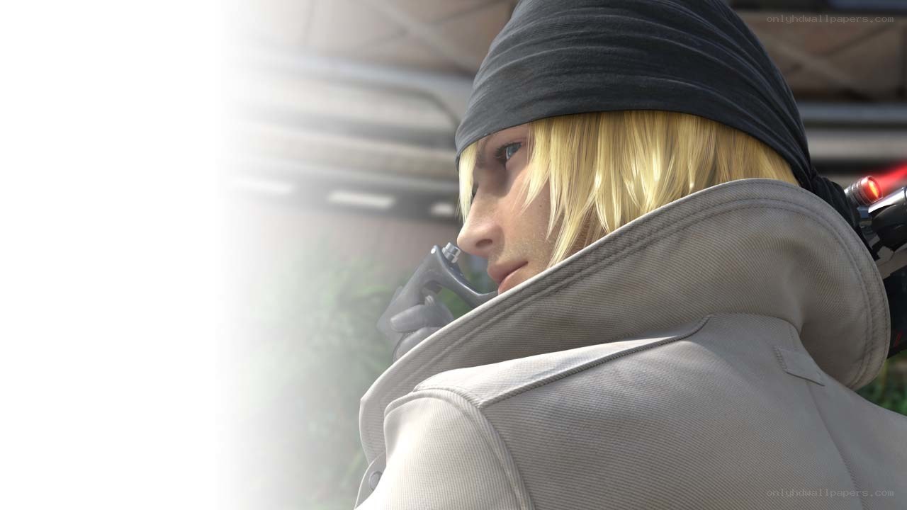 character in a gray coat